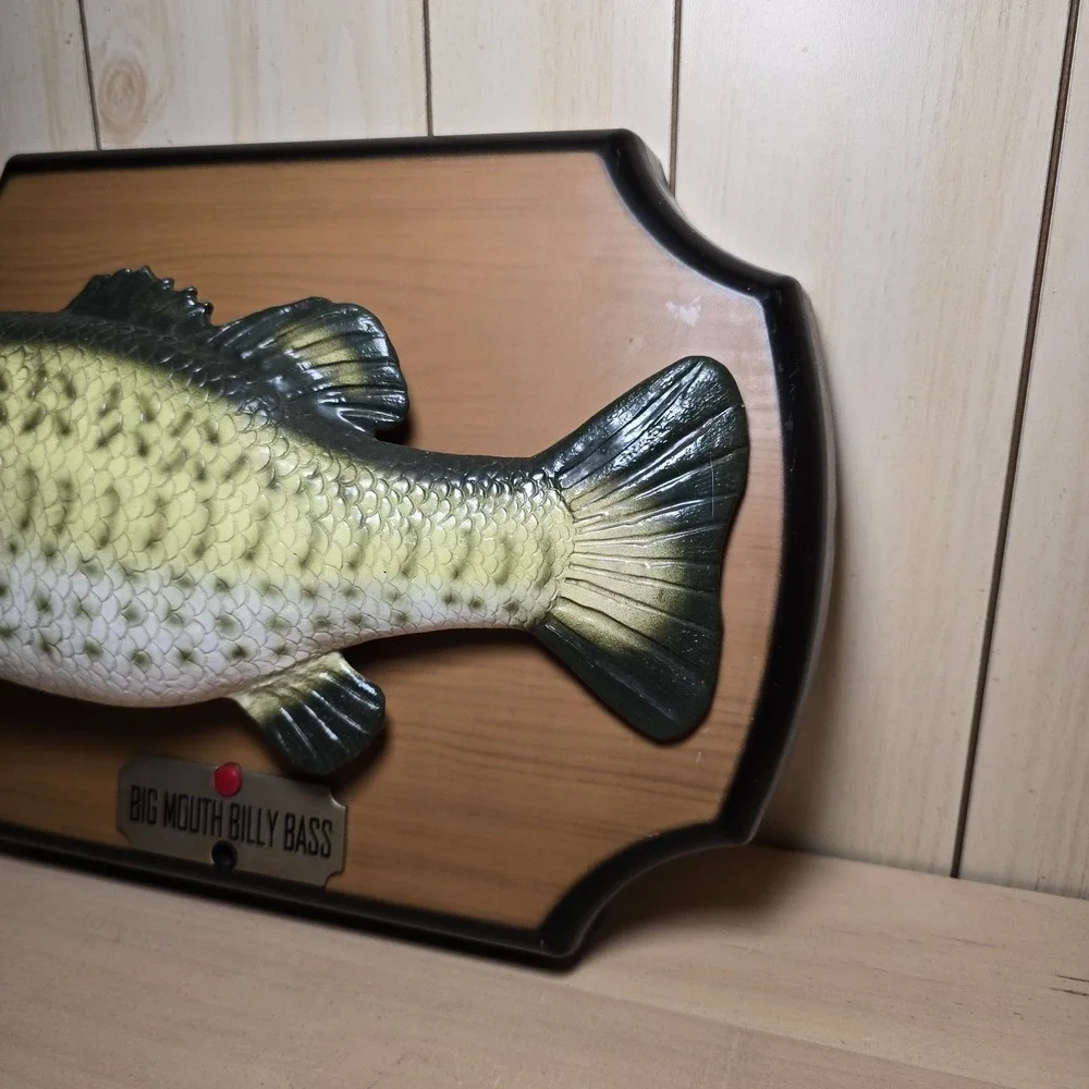 Vtg Gemmy 1999 Big Mouth Billy Bass Singing Talking Fish Decoration READ Parts